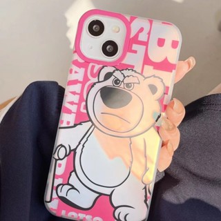 เคสโทรศัพท์มือถือ ลายการ์ตูนหมี สตรอเบอร์รี่น่ารัก สําหรับ iPhone 14 13promax 12 11 11promax 14pro 12pro 14promax 13 13pro