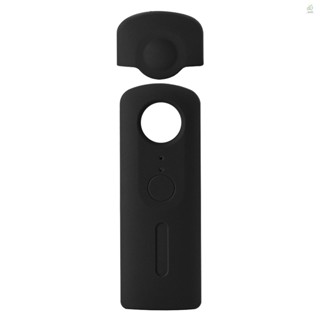 Mit Andoer เคสซิลิโคน ป้องกันกล้อง พร้อมฝาปิดเลนส์ สําหรับกล้อง Ricoh Theta V 360 องศา