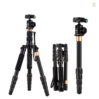 MIT Andoer Portable 5-Section Adjustable Camera Camcorder Video Tripod Detachable Monopod Aluminum Alloy Material with Ball Head Carrying Bag Compatible with Canon   Panas