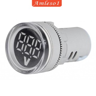 [Amleso1] โวลต์มิเตอร์ดิจิทัล LED ทรงกลม ขนาดเล็ก 12-500V