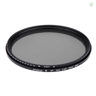 MIT Andoer 82mm ND Fader Neutral Density Adjustable ND2 to ND400 Variable Filter for Canon  DSLR Camera