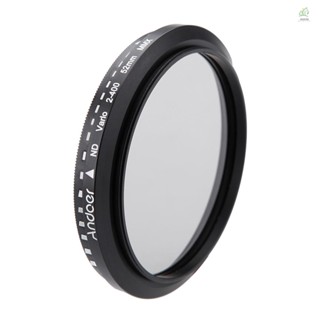 MIT Andoer 52mm ND Fader Neutral Density Adjustable ND2 to ND400 Variable Filter for Canon  DSLR Camera