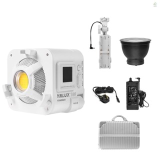 Mit YONGNUO YNLUX100 ไฟเติมแสงวิดีโอ LED COB 100W 3200K-5600K สองสี หรี่แสงได้ 12 เอฟเฟคไฟ เมาท์โบเวน พร้อมแบตเตอรี่ NP-F H