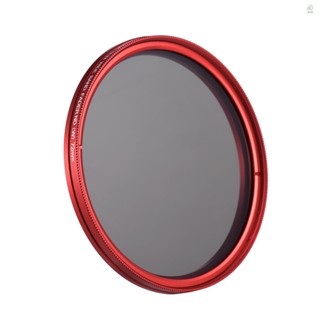 MIT FOTGA 72mm Slim ND Fader Variable Filter Neutral Density ND2 to ND400 Red Replacement for Canon  DSLR Camera