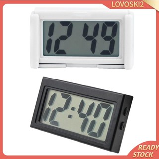 [Lovoski2] นาฬิกาดิจิทัล หน้าจอ LCD ขนาดใหญ่ พร้อมตัวยึดด้านหลัง สําหรับรถยนต์