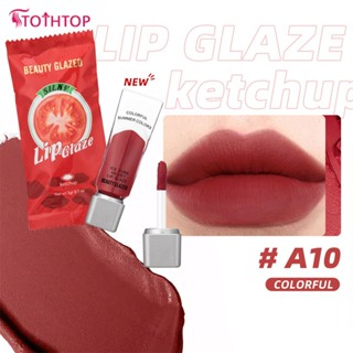 Beauty Glazed Makeup Lip Tint Tomato Long Lasting Waterproof ลิปสติก Velvet Mist Lip Mud เครื่องสำอาง [TOP]