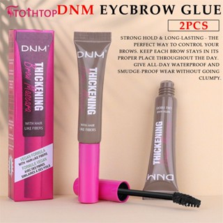 100% Original Dnm Natural Eyebrow Gel Stereoscopic Fiber แปรง Brow Dye Non-haloing Beauty ครีม [TOP]