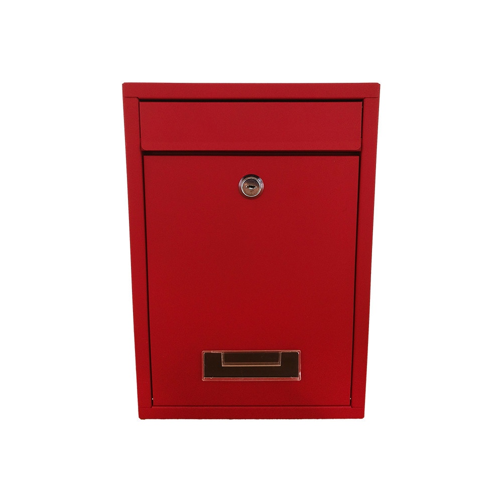 shophome468-HATO ตู้จดหมาย รุ่น BROOK-05 ขนาด 9x21.5x31ซม.สีแดง รับประกันของเเท้
