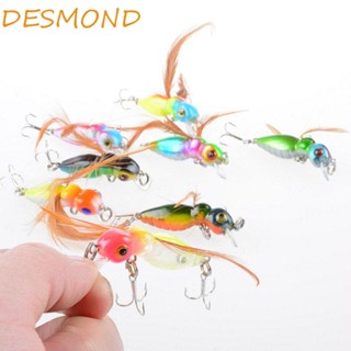 Desmond เหยื่อตกปลา พลาสติก และเหล็ก พร้อมตะขอ 10# 8 สี 4.5 ซม. 3.4 กรัม