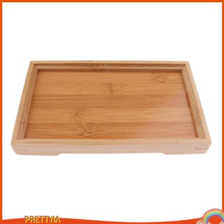 [PrettyiaTH] ถาดไม้เสิร์ฟชา อาหารเช้า ขนาด 20x15x4 ซม. สําหรับห้องครัว Wood1