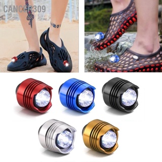 Cancer309 2PCS รองเท้าไฟหน้าอลูมิเนียมกันน้ำ LED ไฟฉายสิ่งที่แนบมาสำหรับกลางแจ้ง Camping Hiking