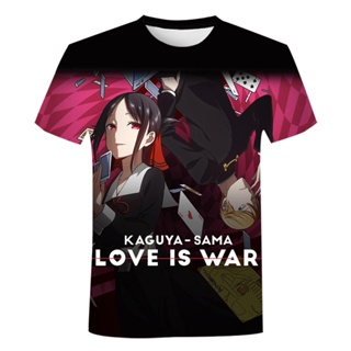 เสื้อยืดลําลอง แขนสั้น คอกลม พิมพ์ลายอนิเมะ Kaguya Sama Love Is War 3D โอเวอร์ไซซ์ แฟชั่นสําหรับเด็กผู้ชาย และเด็กผู้หญิง