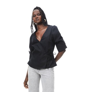 H&amp;M  Woman Poplin wrap top 1199826_1