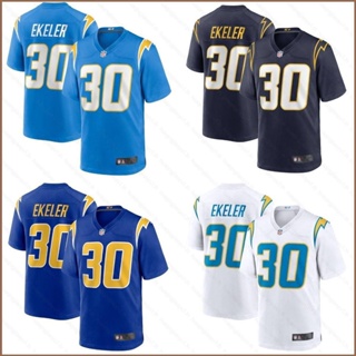 เสื้อยืดกีฬาแขนสั้น ลายทีมชาติฟุตบอล Ekeler HQ1 NFL Los Angeles Chargers Royal Game พลัสไซซ์ QH1