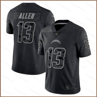 เสื้อยืดกีฬาแขนสั้น ลายทีมชาติฟุตบอล Los Angeles HQ1 NFL Keenan Allen Black RFLCTV พลัสไซซ์ QH1