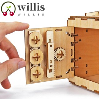 Willis ชุดโมเดลล็อกเกอร์ไม้ 3D DIY ของเล่นฝึกสมอง สําหรับเด็ก วัยรุ่น ของขวัญ