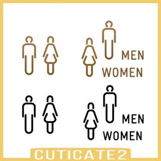 [Cuticate2] สติกเกอร์สัญลักษณ์ WC น้ําหนักเบา สไตล์เรโทร สําหรับติดตกแต่งห้องน้ํา ร้านอาหาร บาร์