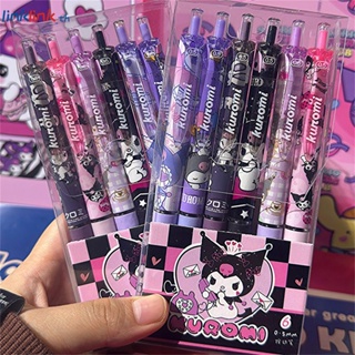 6 ชิ้นชุด Kt Cat Fine Nib กดปากกาปากกา Quick-drying Writing Smooth การเรียนรู้เครื่องมือปากกาปากกา Linklink