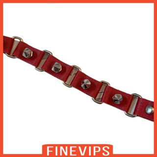 [Finevips] สร้อยคอโชคเกอร์ โชคเกอร์ หนัง PU สไตล์พังก์ โกธิค ปรับได้ อินเทรนด์ เครื่องแต่งกาย หมุดย้ํา ไหปลาร้า สร้อยคอ สําหรับไนท์คลับ คอสเพลย์