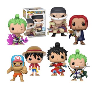 FUNKO ฟิกเกอร์ One Piece Luffy Zoro Trafalgar Law Brook Chopper Shanks ของเล่นสะสม สําหรับเด็ก