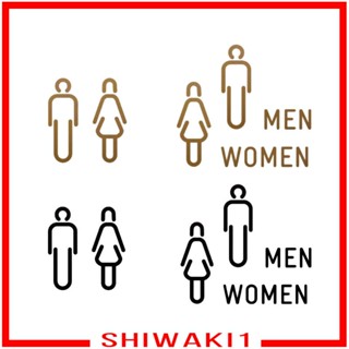 [Shiwaki1] สติกเกอร์สัญลักษณ์ WC น้ําหนักเบา สไตล์เรโทร สําหรับติดตกแต่งห้องน้ํา ร้านอาหาร บาร์