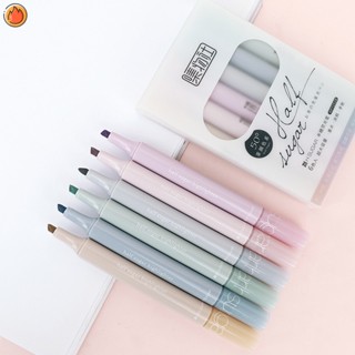 ปากกามาร์กเกอร์ไฮไลท์ และปากกา แบบนุ่ม สีพาสเทลน่ารัก