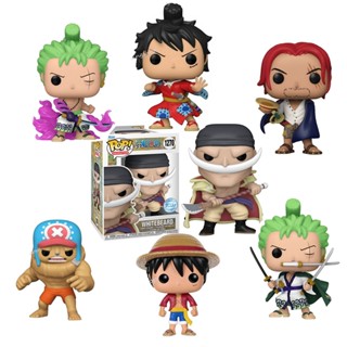 ตุ๊กตาฟิกเกอร์ One Piece Funko Pop Luffy RORONOA Zoro Trafalgar Law Chopper Shanks ของเล่นสะสม สําหรับเด็ก