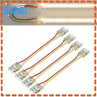 Suhe แถบเชื่อมต่อสายไฟ LED COB ทองแดง 3 ขา 10 มม. พลาสติก ฟรีหัวเชื่อม