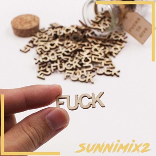 [Sunnimix2] ขวดโหลไม้ รูปตัวอักษร แฮนด์เมด DIY สําหรับปาร์ตี้ฮาโลวีน วันเกิด คริสต์มาส