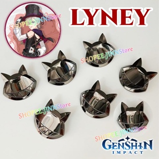 - Jn - Game Genshin Impact Lyney เข็มกลัด รูปแมว เคลือบ เข็มกลัดผู้หญิง กระเป๋าเป้สะพายหลัง แต่งตัว ป้ายโลหะ เครื่องประดับ อุปกรณ์เสริม