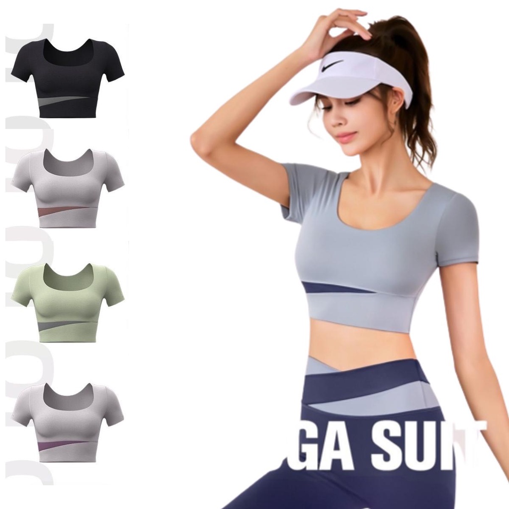 เสื้อออกกำลังกาย Sport Bra เสริมฟองน้ำในตัว ใส่สบาย กระชับสัดส่วนได้ดี Size S-2XL