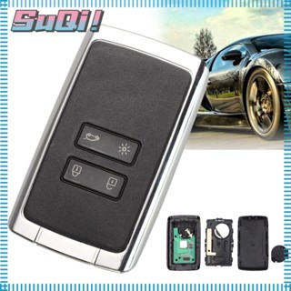 Suqi กุญแจรีโมตรถยนต์ 4 ปุ่มกด ทนทาน สําหรับ Hitag AES 4A PCF7953M Keyless Go 434MHZ Renault Megane 4 Kadjar Espace 5