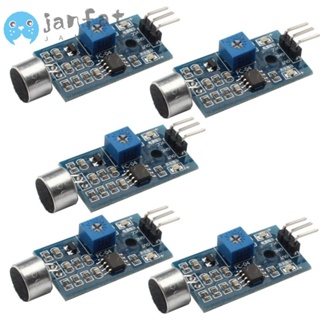 Janfat โมดูลเซนเซอร์ตรวจจับเสียง ความไวแสงสูง ทนทาน 5v DC สําหรับไมโครโฟน Arduino AVR PIC 5 ชิ้น