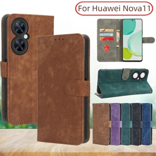 เคสโทรศัพท์มือถือหนัง ฝาพับ กันกระแทก สําหรับ Huawei Nova 11i 11 Pro Nova11 Nova11Pro 11Pro Nova10 10Se 2023 5G