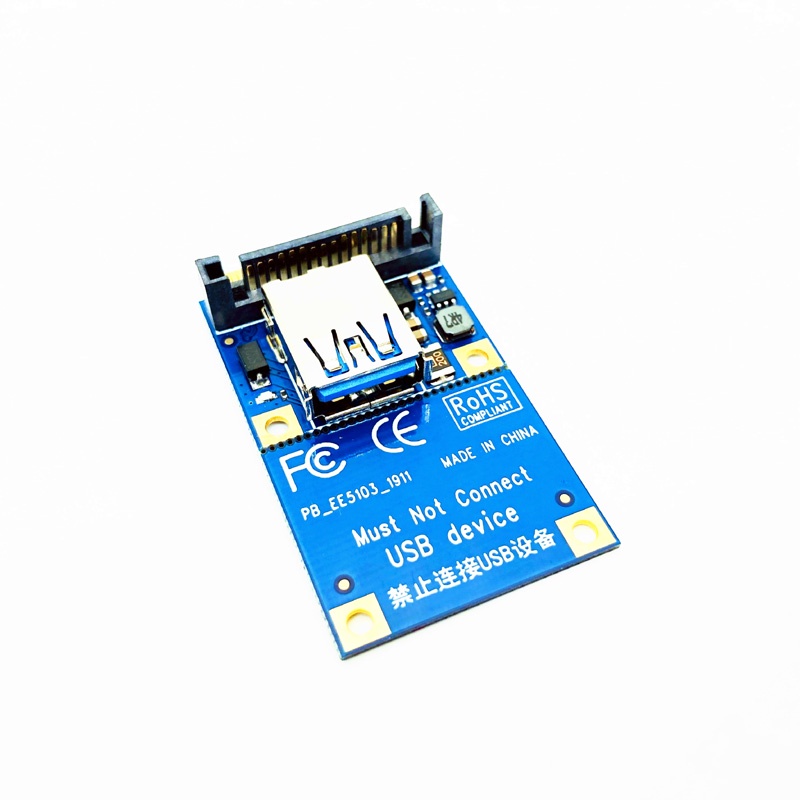 อะแดปเตอร์การ์ดไรเซอร์ ต่อขยาย PCI-E Riser Mini PCIE เป็น PCI-E X1 SATA พร้อมสายเคเบิลต่อขยาย USB 30 ซม.