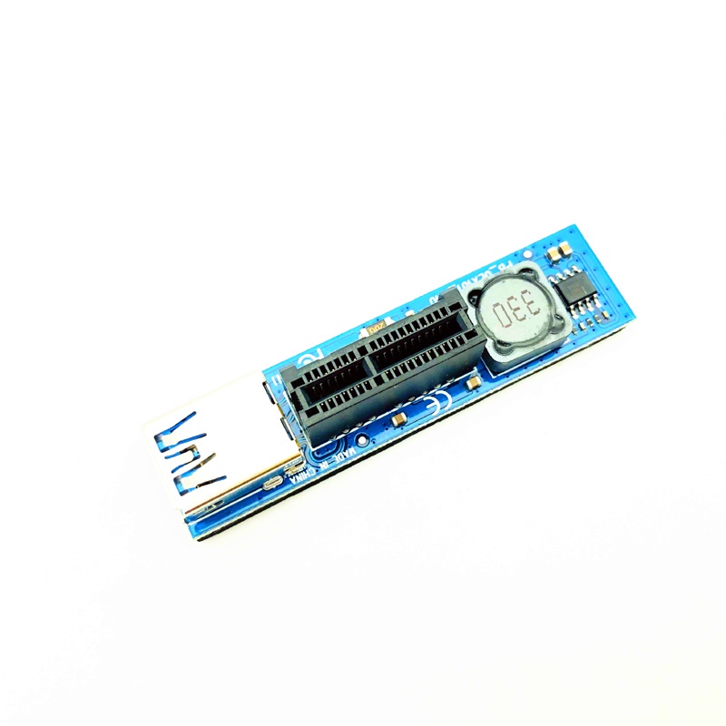 อะแดปเตอร์การ์ดไรเซอร์ ต่อขยาย PCI-E Riser Mini PCIE เป็น PCI-E X1 SATA พร้อมสายเคเบิลต่อขยาย USB 30 ซม.