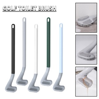 Golf Toilet Brush Long-Handled Toilet Brush Wall-Mounted Silicone Toilet Brush