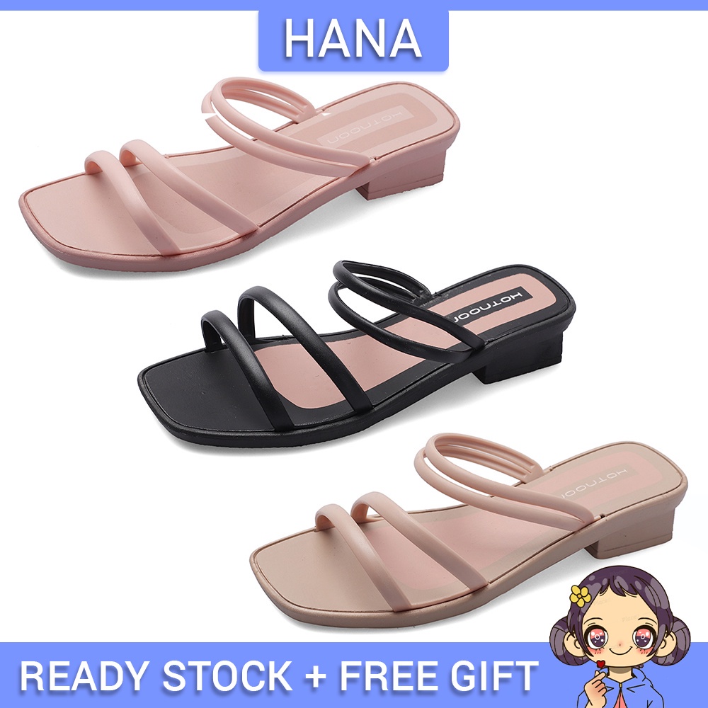 HANA Women Tulip รองเท้าส้นเตี้ย 2 วิธี [SH35480]