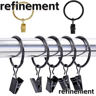 Refinement ตะขอผ้าม่าน โลหะชุบ 2 สี พร้อมคลิป อเนกประสงค์ 50 ชิ้น