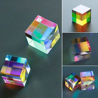 Chibel ลูกบาศก์ปริซึมแก้วคริสตัลออปติคอล X-Cube RGB สําหรับเป็นของขวัญ