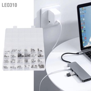 Leo310 240 ชิ้นไมโคร USB ซ็อกเก็ต 24 ประเภทแจ็คเชื่อมต่อสแตนเลสสำหรับโทรศัพท์คอมพิวเตอร์