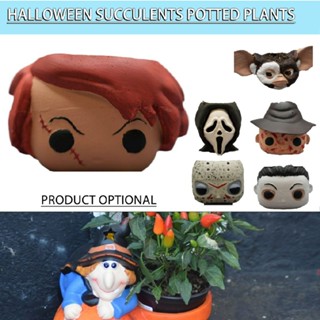 Halloween Planter Pot Cute Succulent Flower Pot Novelty Resin Plant Flowerpot