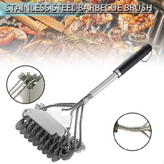 Grill Brush and Scraper Barbecue Triple Scrubbers Cleaning Brush for Oven Grill