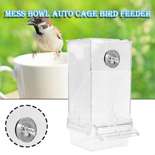 No Mess Automatic Bird Feeder Transparent Food Container for Small Birds Parrot