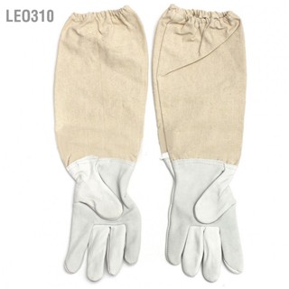 Leo310 ถุงมือการเลี้ยงผึ้งหนังแพะระบายอากาศได้สะดวกสบายยืดหยุ่นข้อมือซัพพลายการเลี้ยงผึ้ง