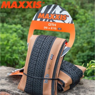 Maxxis DTH ยางล้อรถจักรยาน ขอบสีเหลือง กันเจาะ ขนาด 26x2.15/2.3 20X1.75 สีดํา สไตล์เรโทร