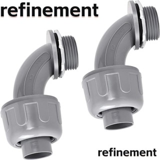 Refinement ข้อต่อเชื่อมสายเคเบิล PVC 90 องศา ติดตั้งง่าย มาตรฐาน US 1 นิ้ว 2 ชิ้น