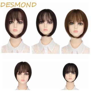 Desmond วิกผมหน้าม้า 3D ไฟเบอร์ ทนความร้อน สีขาว