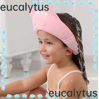 Eucalytus1 หมวกอาบน้ําเด็ก ซิลิโคน ปรับได้ หมวกสระผมเด็ก ทนทาน กันน้ํา ป้องกันดวงตา เด็กอาบน้ํา ที่บังแดด เด็กผู้ชาย เด็กผู้หญิง