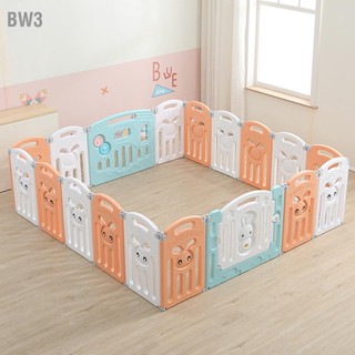 BW3 เด็ก Playard พับในร่มเด็กวัยหัดเดินคลานความปลอดภัย Playpen Play Gate YARD สำหรับ Home สีชมพูสีขาวสีเขียว